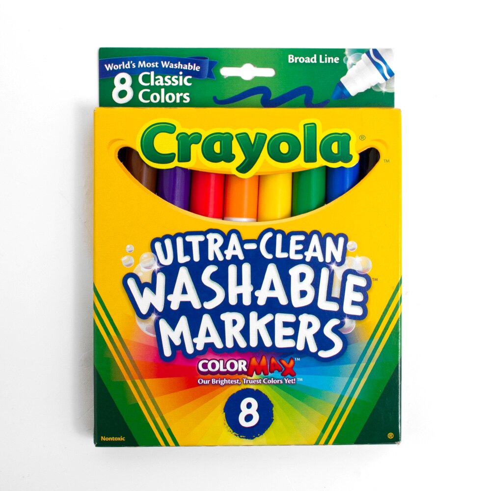 Crayola, Washable, Classic Broad, Marker, 8 Color, Set